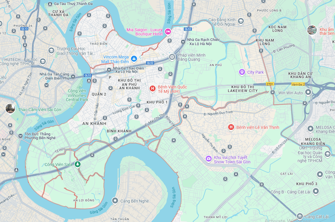 Danh sách những tên đường ở Quận 2